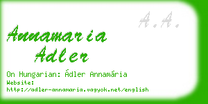 annamaria adler business card